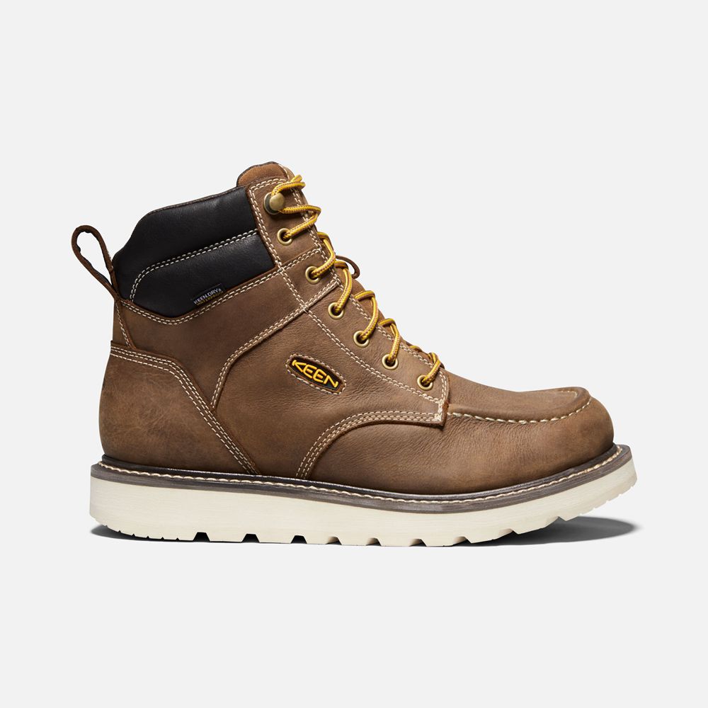 Keen Sneaker Bot Erkek Kahverengi - Cincinnati 6" Waterproof (Soft Toe) - Türkiye BCFT68759